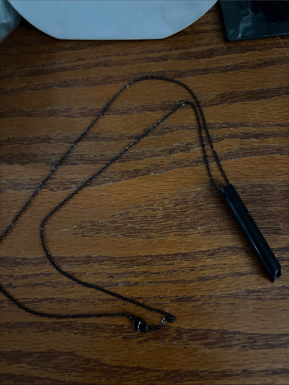 Black anxiety Pendant Necklace